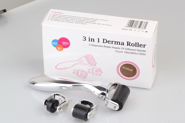 OEM/ODM marque personnalisée 3 en 1 Drs Derma Roller pour anti-âge Titane en acier inoxydable 1