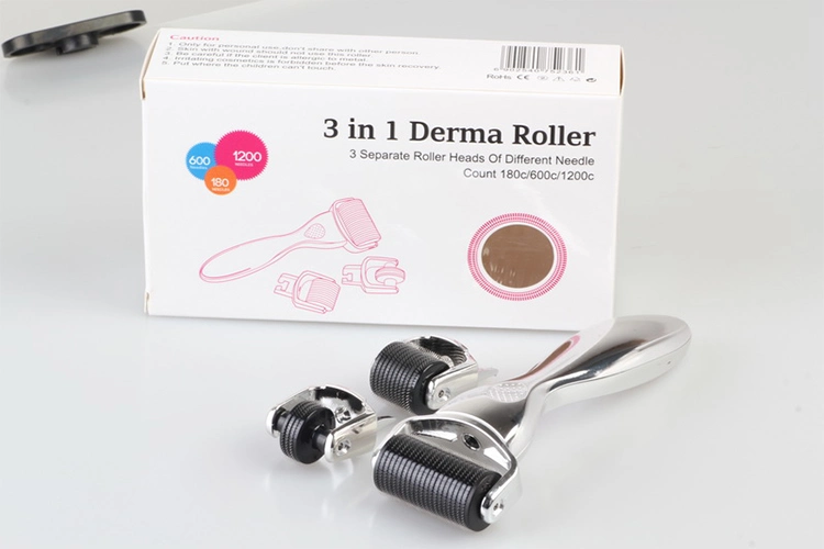 OEM/ODM marque personnalisée 3 en 1 Drs Derma Roller pour anti-âge Titane en acier inoxydable 3